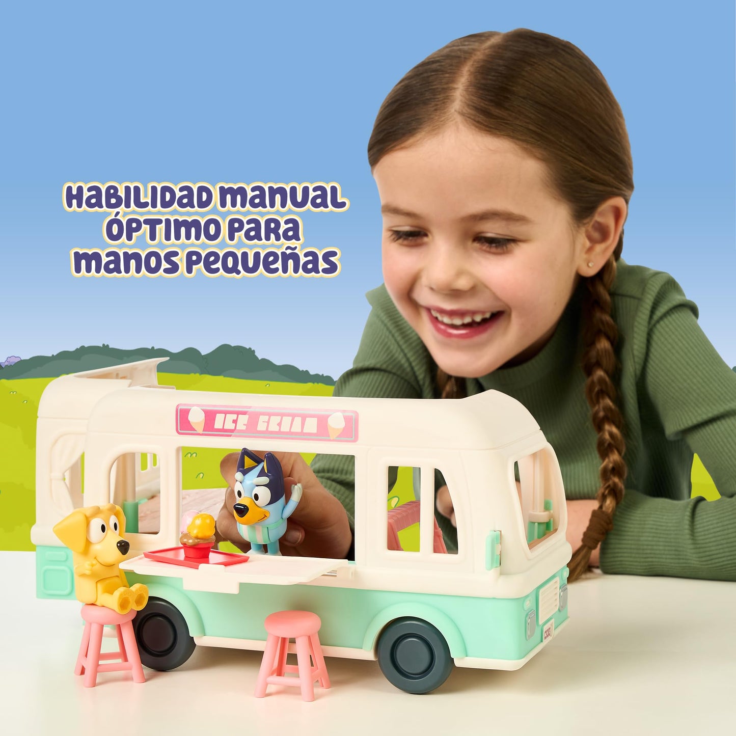 Bluey Ice Cream Truck Playset – Includes Friend Figurines, Stickers & Accessories | BLY85000