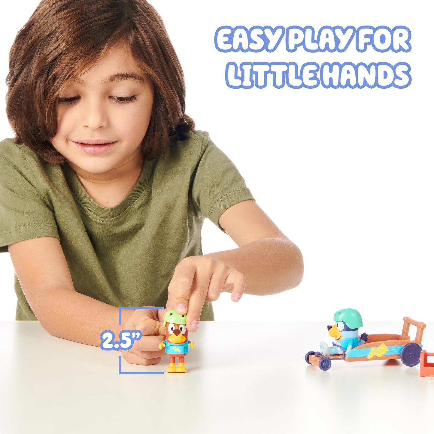 Bluey Go Kart Playset with Rusty Figurine & Toolbox | 3+