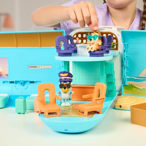 Bluey 3-in-1 Transforming Airplane Toy Playset – Plane, Resort & Boat with 2 Exclusive Figures