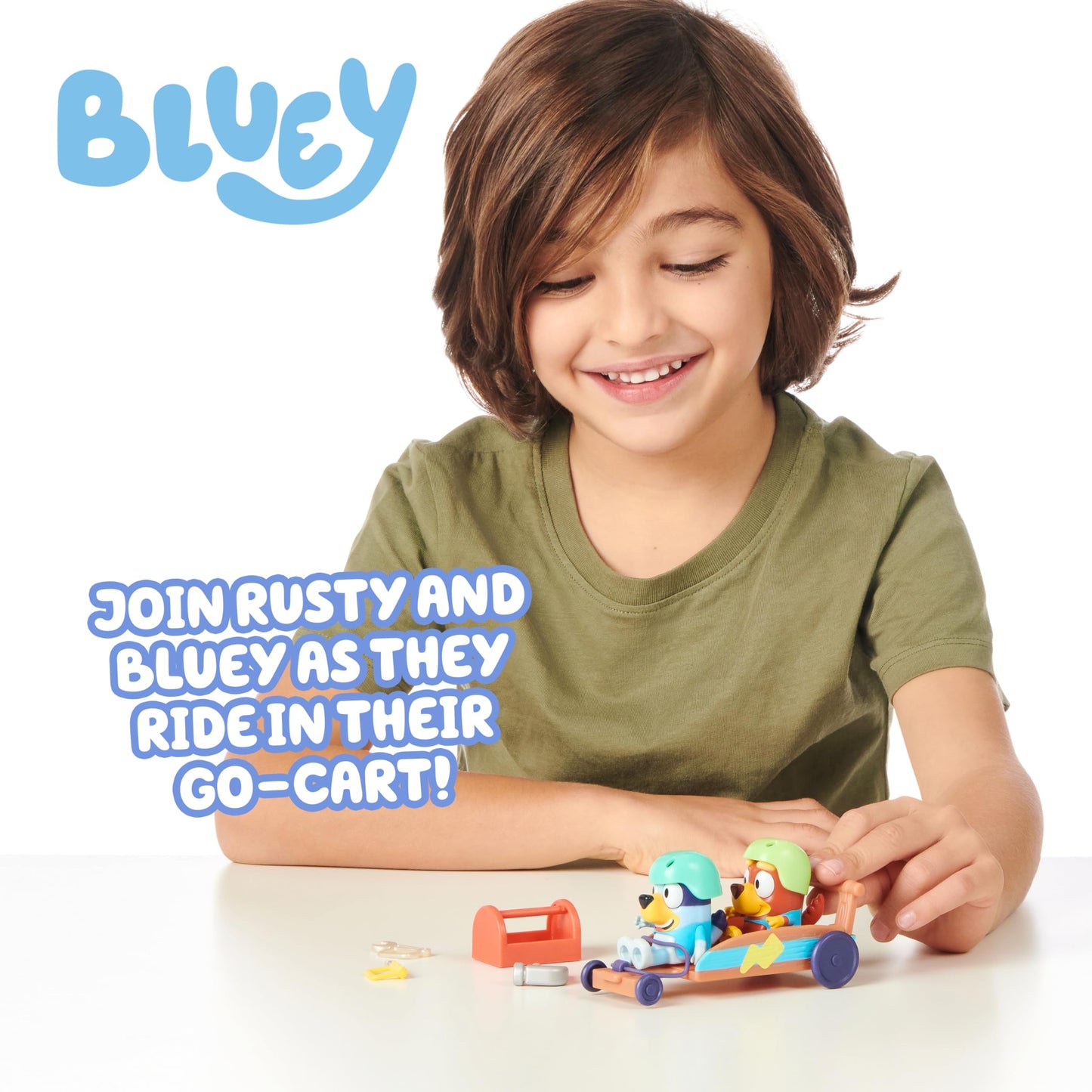 Bluey Go Kart Playset with Rusty Figurine & Toolbox | 3+