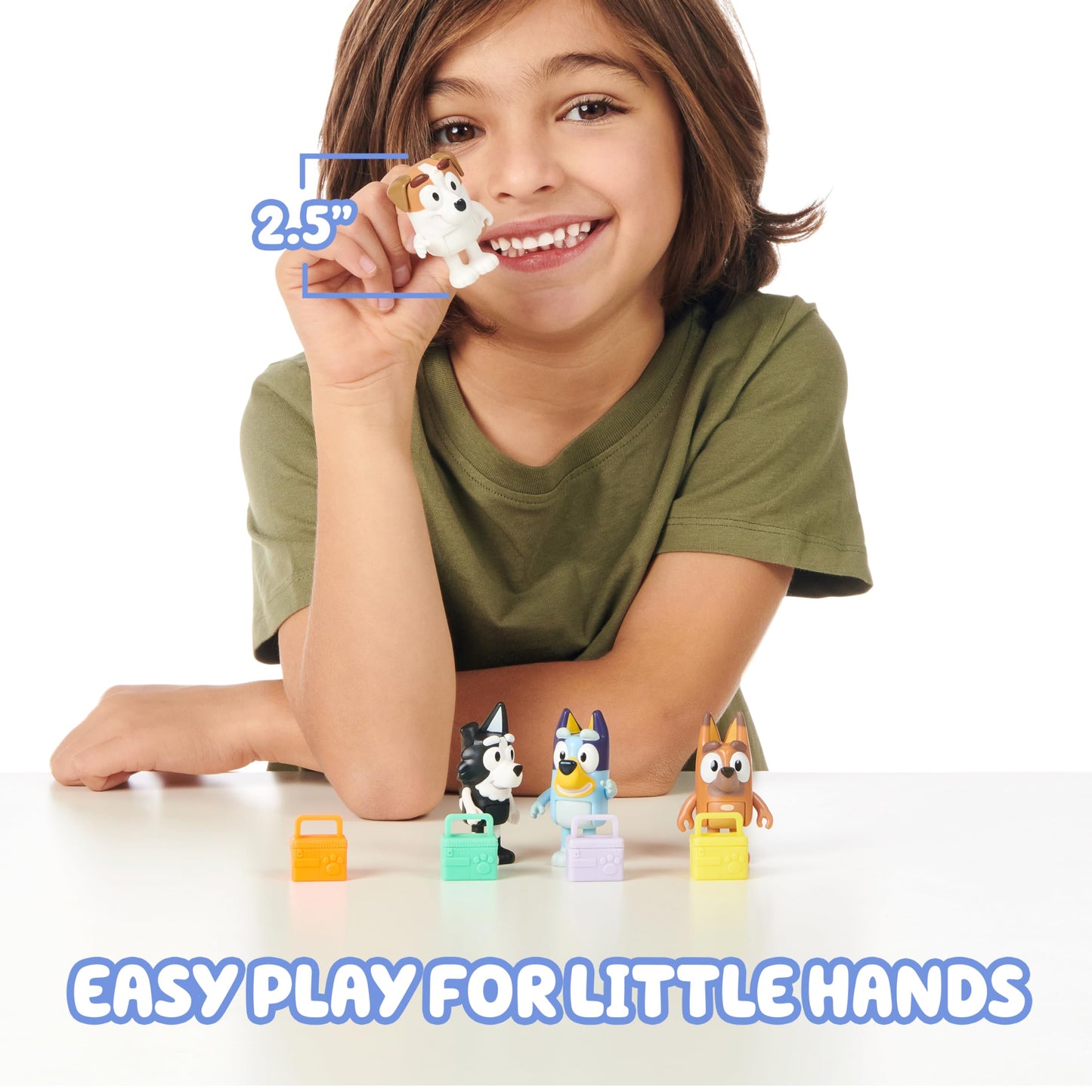 Bluey School Mates Figurines – Pack of 4 with Lunch Boxes | Articulated Toys for Ages 3+