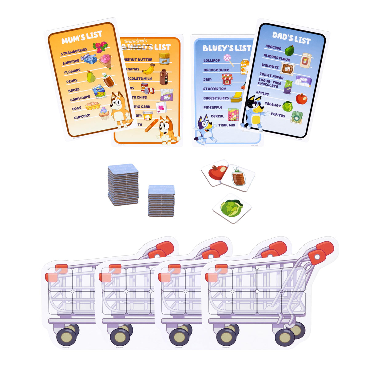 Bluey Shopping List Game — Race to Fill Your Trolley with Bluey & Friends