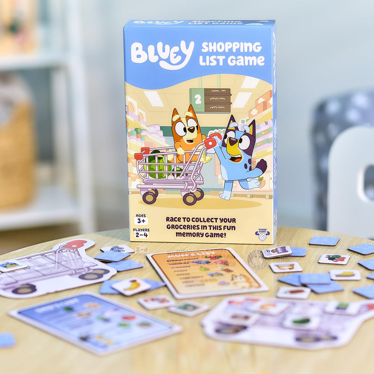 Bluey Shopping List Game — Race to Fill Your Trolley with Bluey & Friends