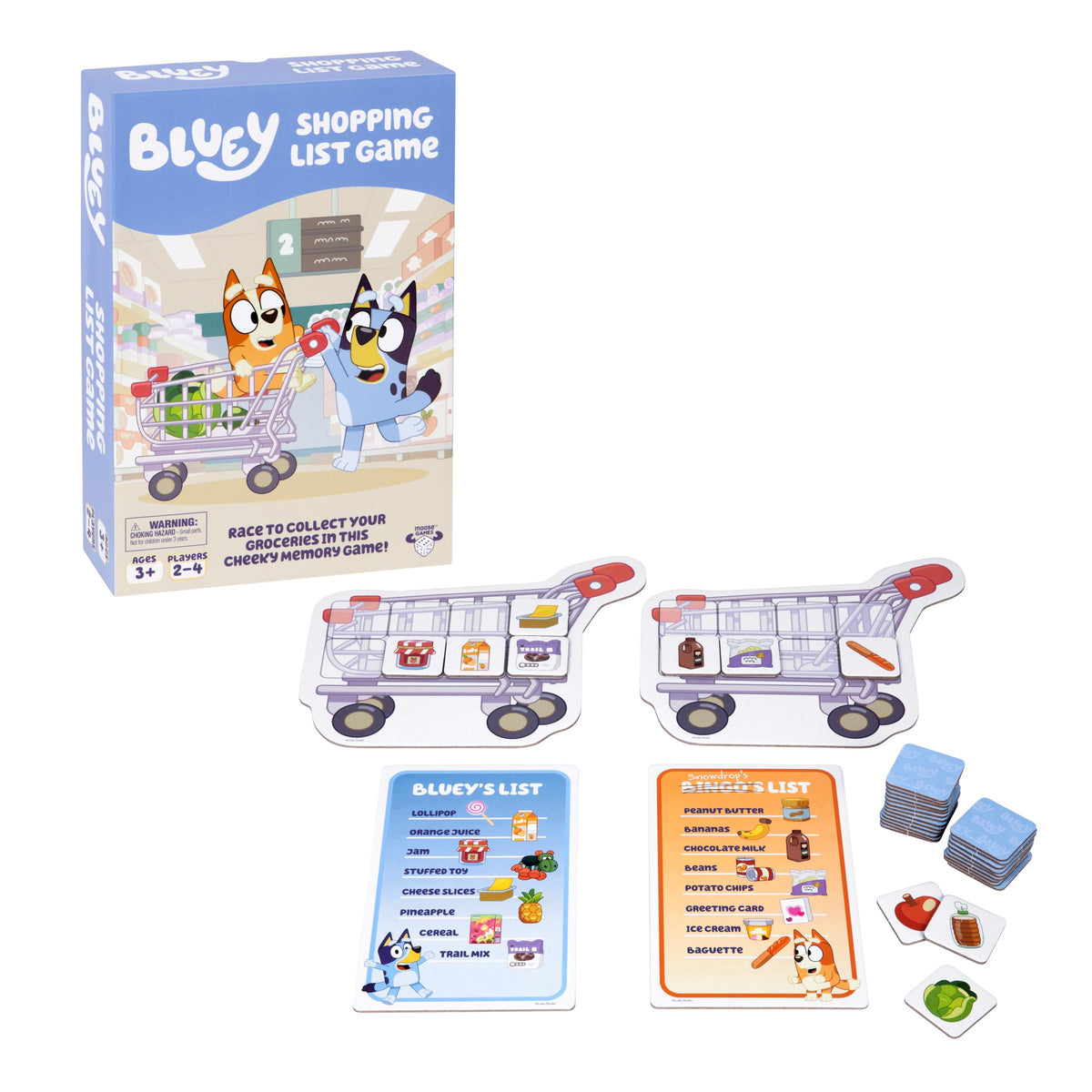 Bluey Shopping List Game — Race to Fill Your Trolley with Bluey & Friends