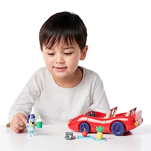 Bluey Escape Convertible Playset – 2.5-inch Figure, 4 Accessories, Toddler Car Toy