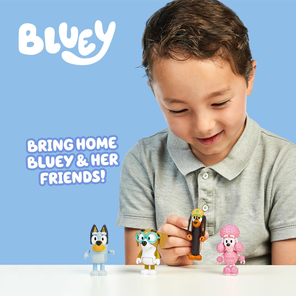 Bluey Friends Figurine Toys Pack of 4 – 2.5-Inch Articulated Figures