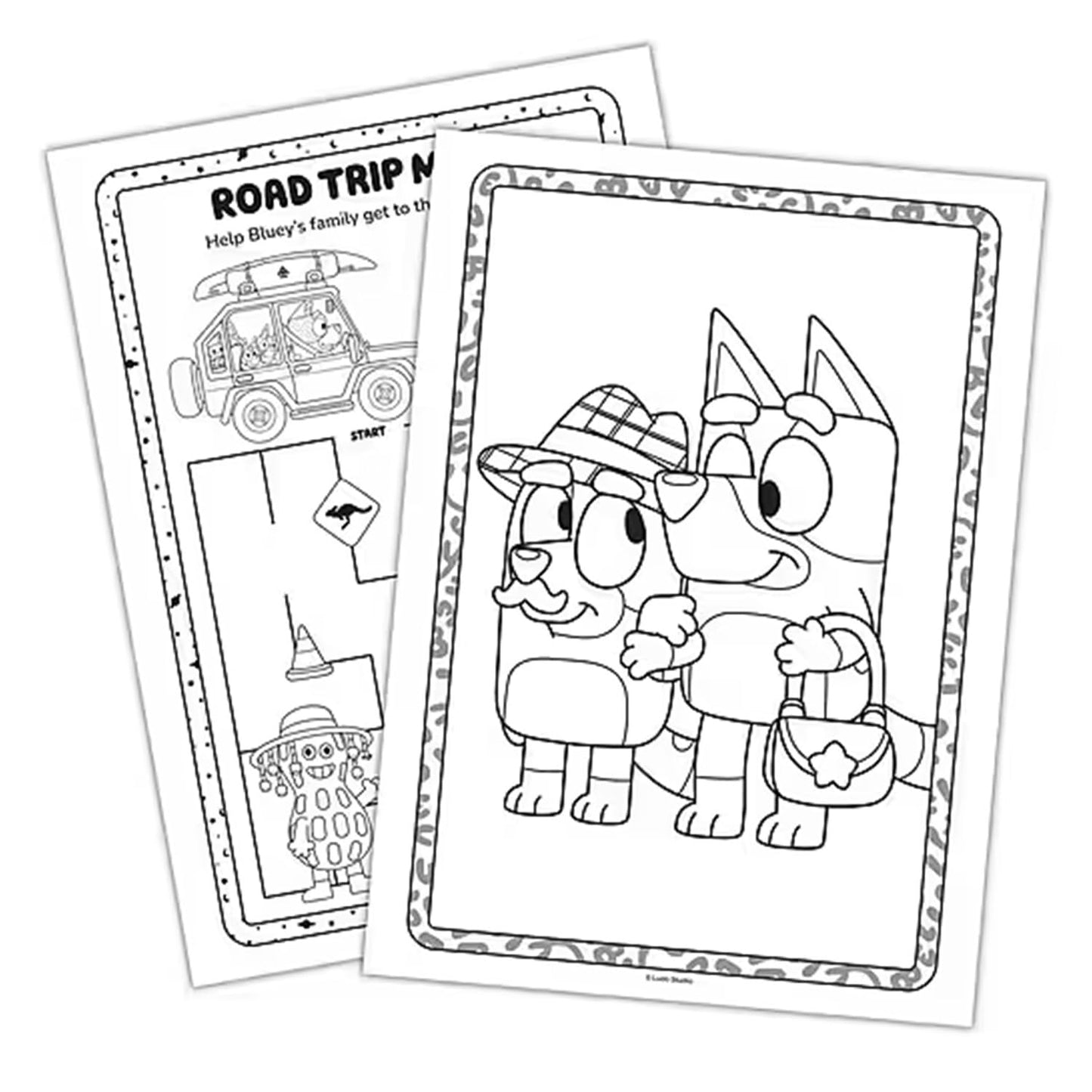Bluey Jumbo Coloring & Activity Book Set | Cartoon Pages, Games & Puzzles for Kids