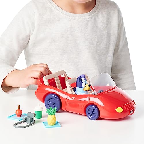 Bluey Escape Convertible Playset – 2.5-inch Figure, 4 Accessories, Toddler Car Toy