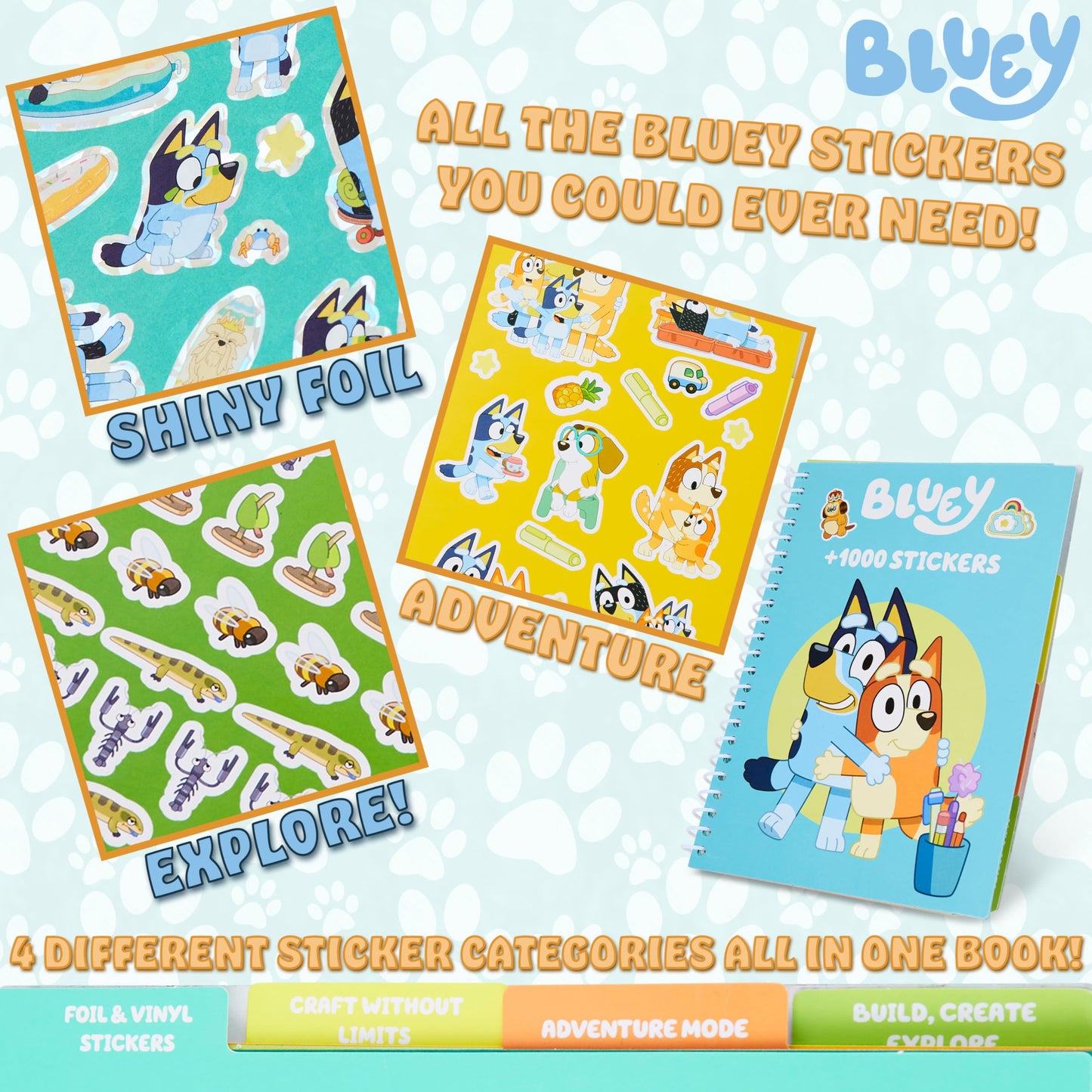 Bluey Sticker Book for Kids | 28 Sticker Sheets & 1000+ Stickers