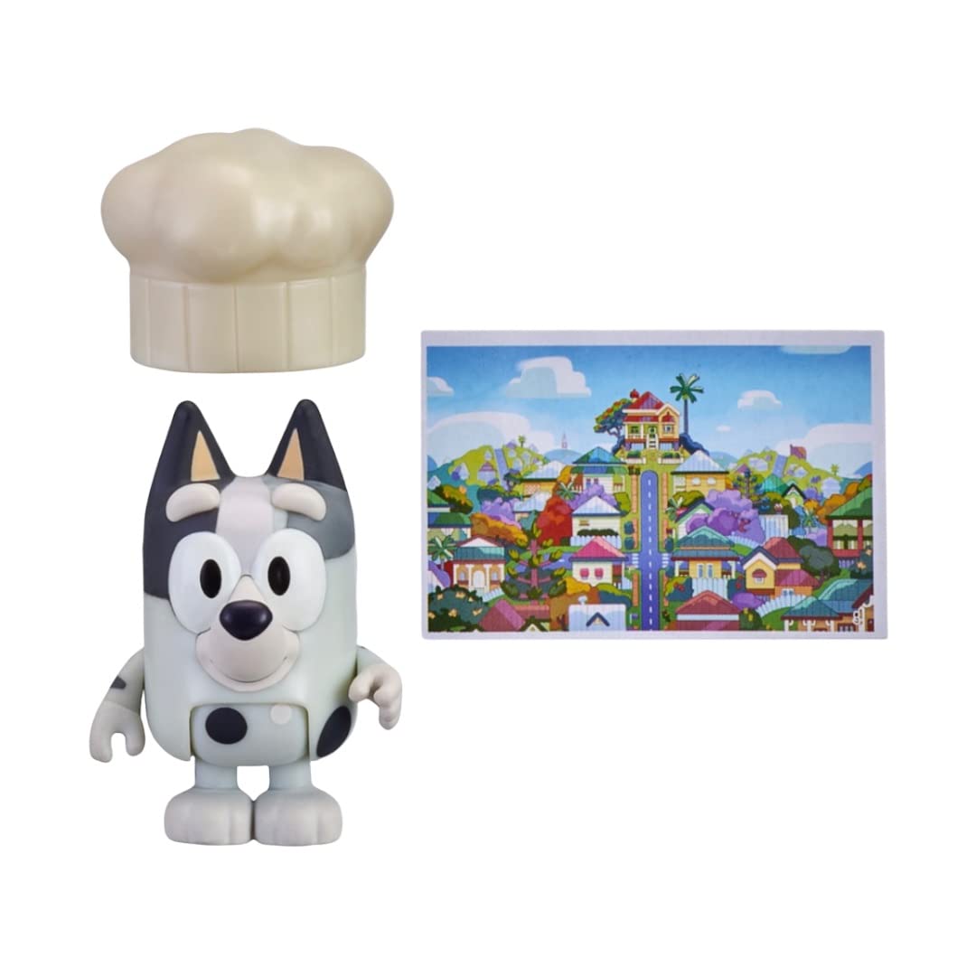 Bluey Story Starters: 8 Collectible Figures for Imaginative Play | Ages 3+ (Muffin & Chef Hat)