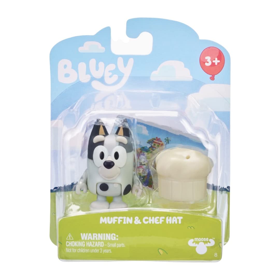 Bluey Story Starters: 8 Collectible Figures for Imaginative Play | Ages 3+ (Muffin & Chef Hat)