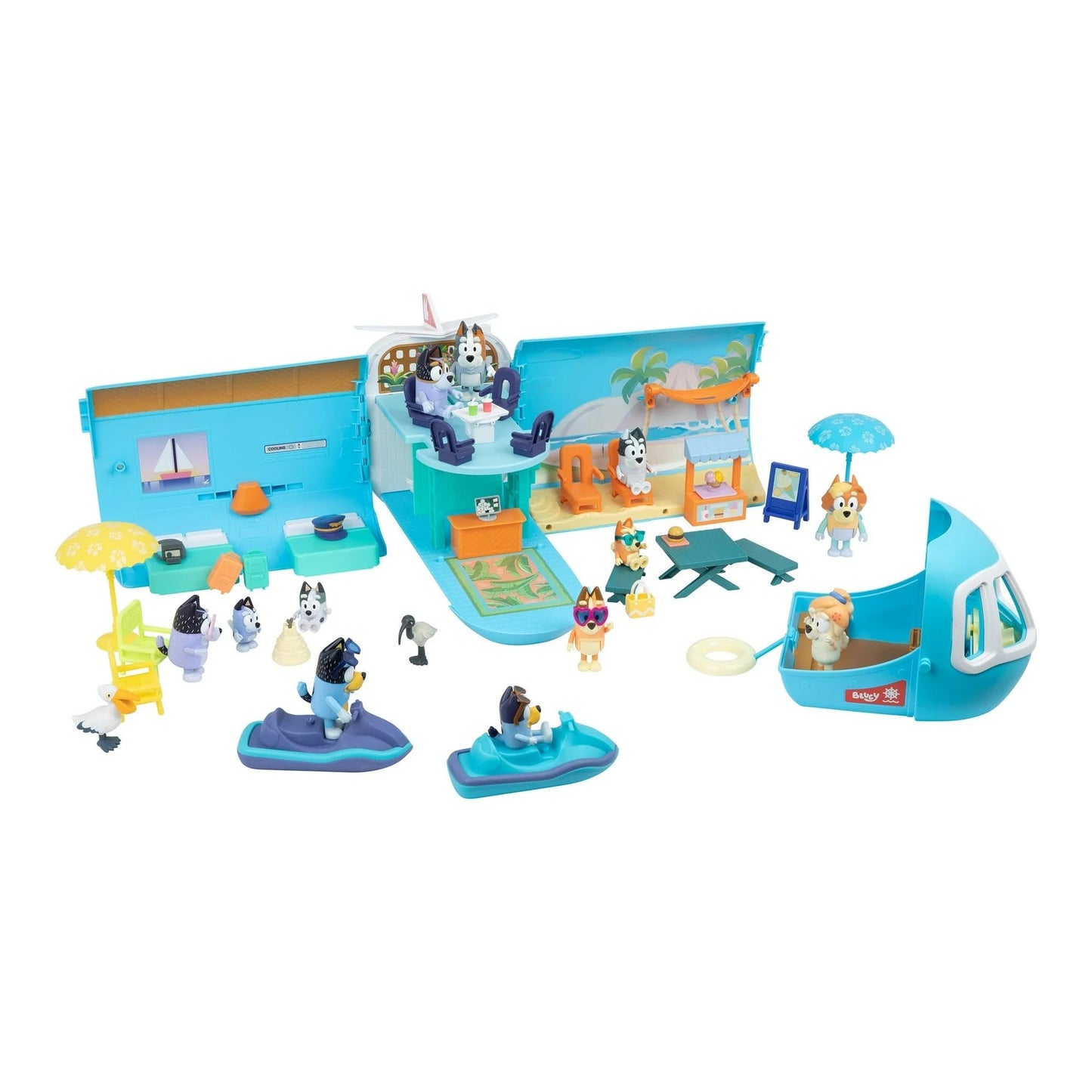 Bluey 3-in-1 Transforming Plane Mega Set | 12 Figures & 30 Play Pieces