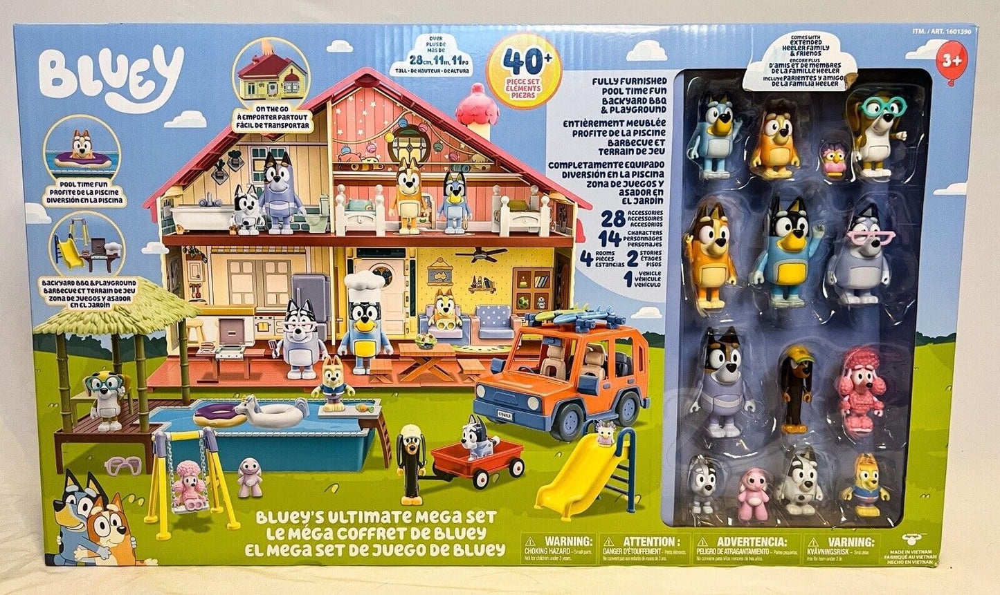 Bluey Ultimate Mega Set 2023 — 40 Pieces, 4 Sets, 14 Figures