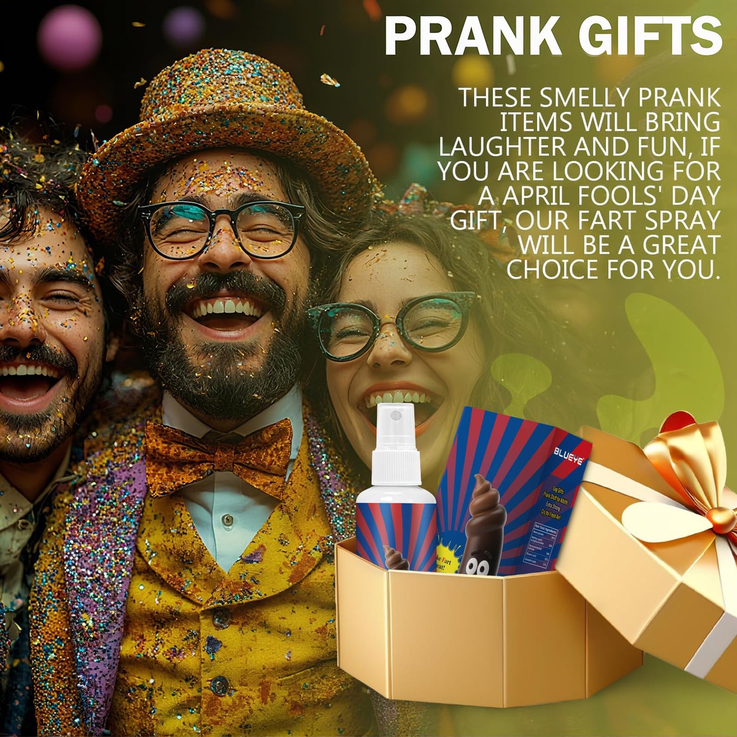 BLUEYE Stink Fart Spray Extra Strong – 2 Pack Prank Gift
