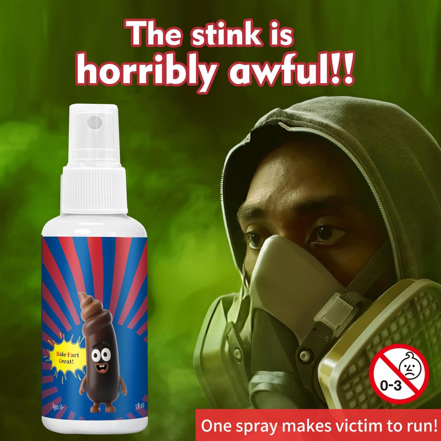BLUEYE Stink Fart Spray Extra Strong – 2 Pack Prank Gift