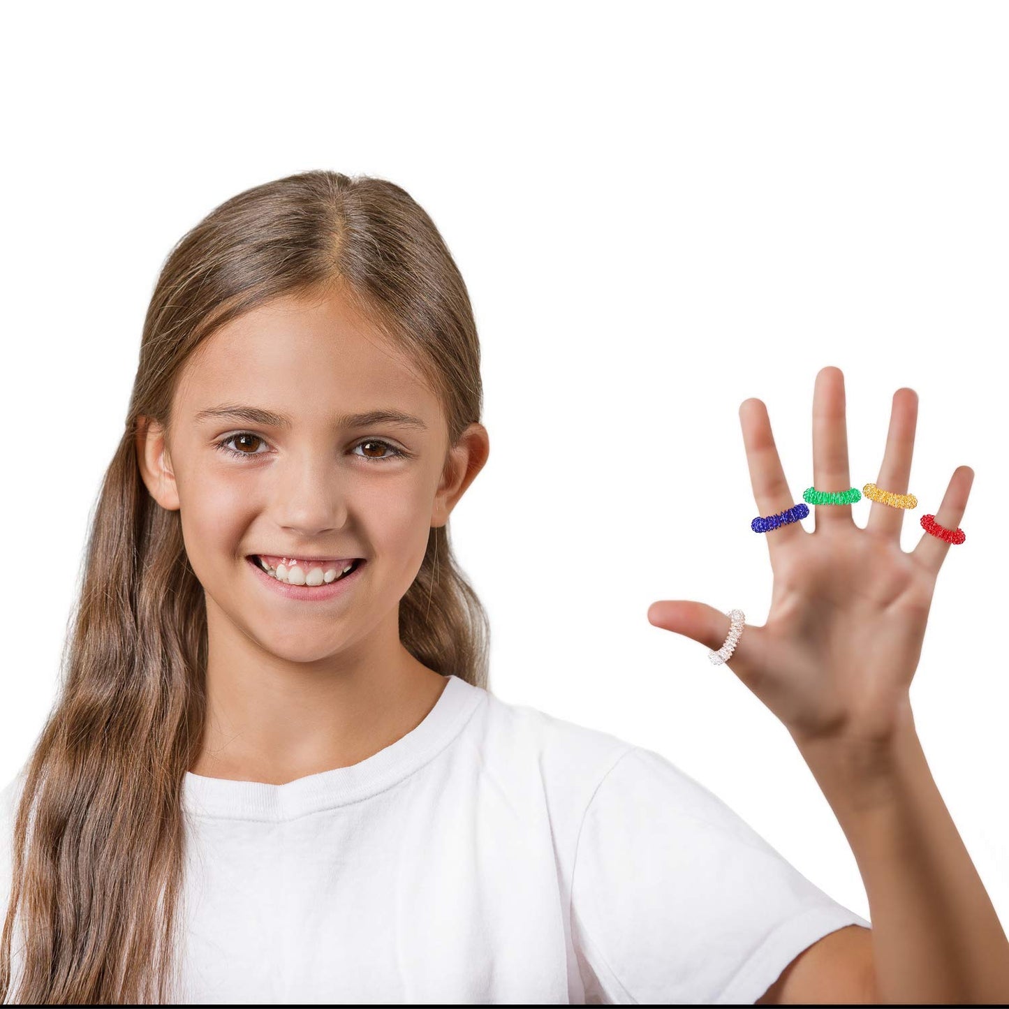 Blulu 30-Piece Acupressure Rings – Spiky Finger Fidget for Stress Relief