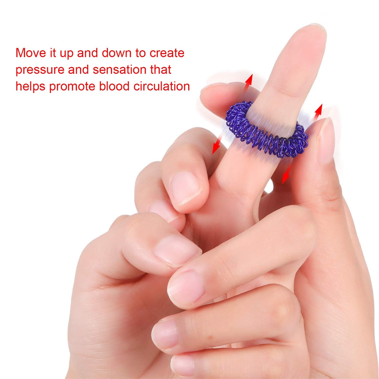 Blulu 30-Piece Acupressure Rings – Spiky Finger Fidget for Stress Relief