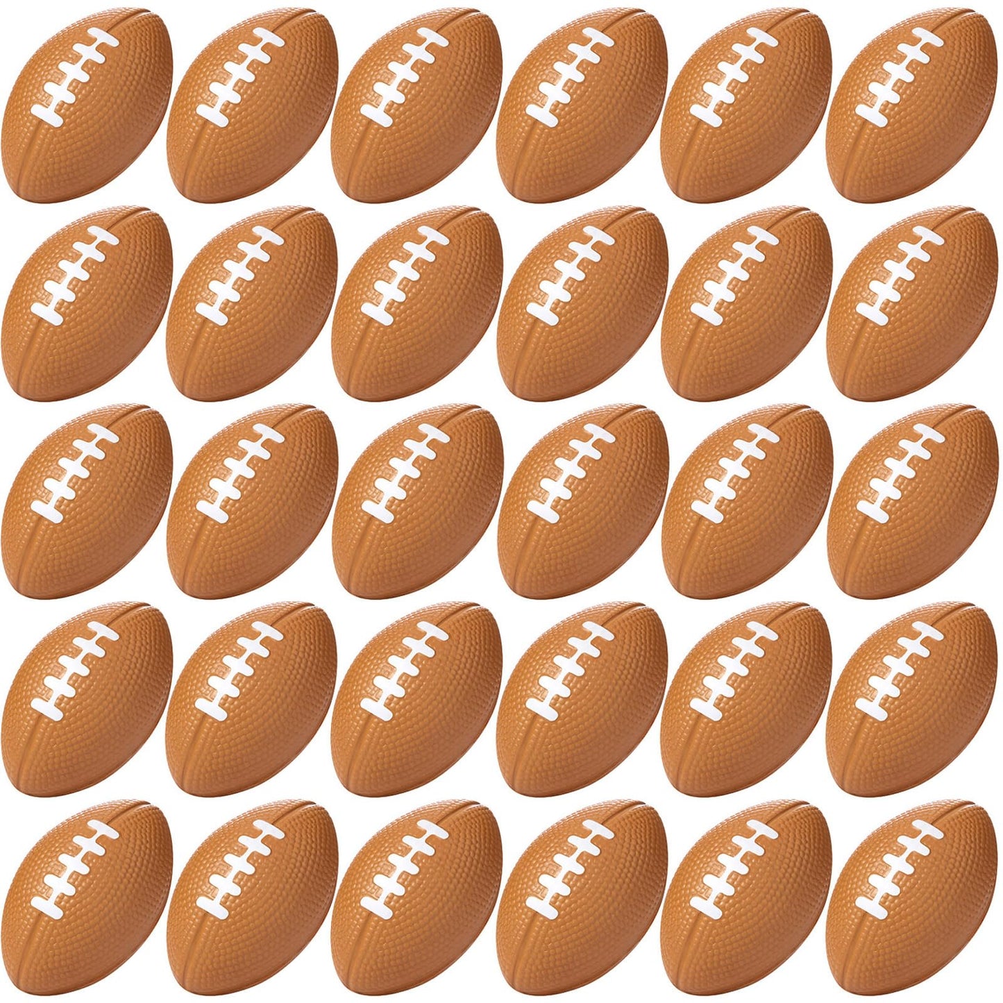 Blulu 30 Pack Mini Foam Footballs – 2.17-inch Stress Balls for Kids & Adults