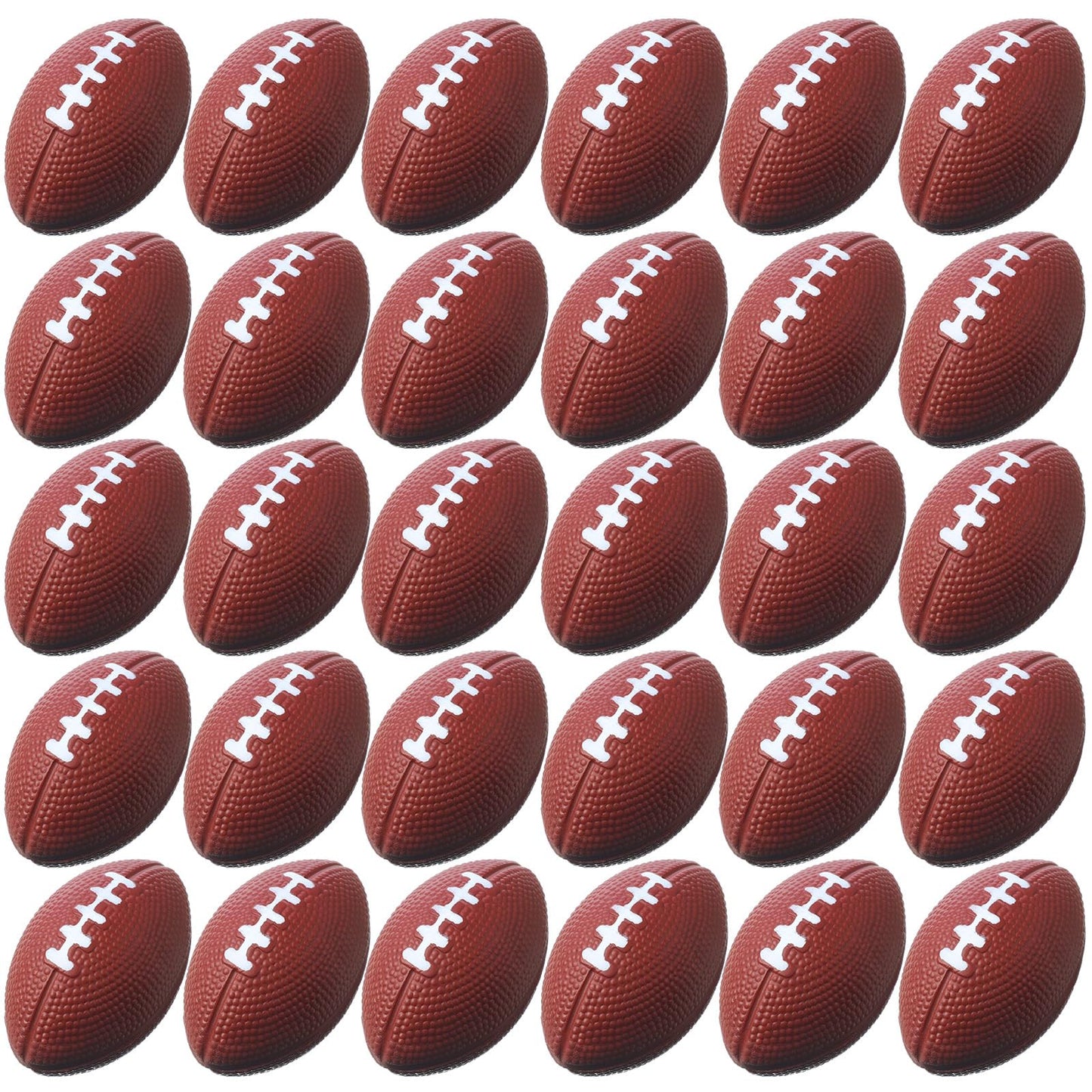 Blulu 30 Pack Mini Foam Footballs (2.17 inches) Dark Brown – Party Favors, Gifts & Fun Stress Balls
