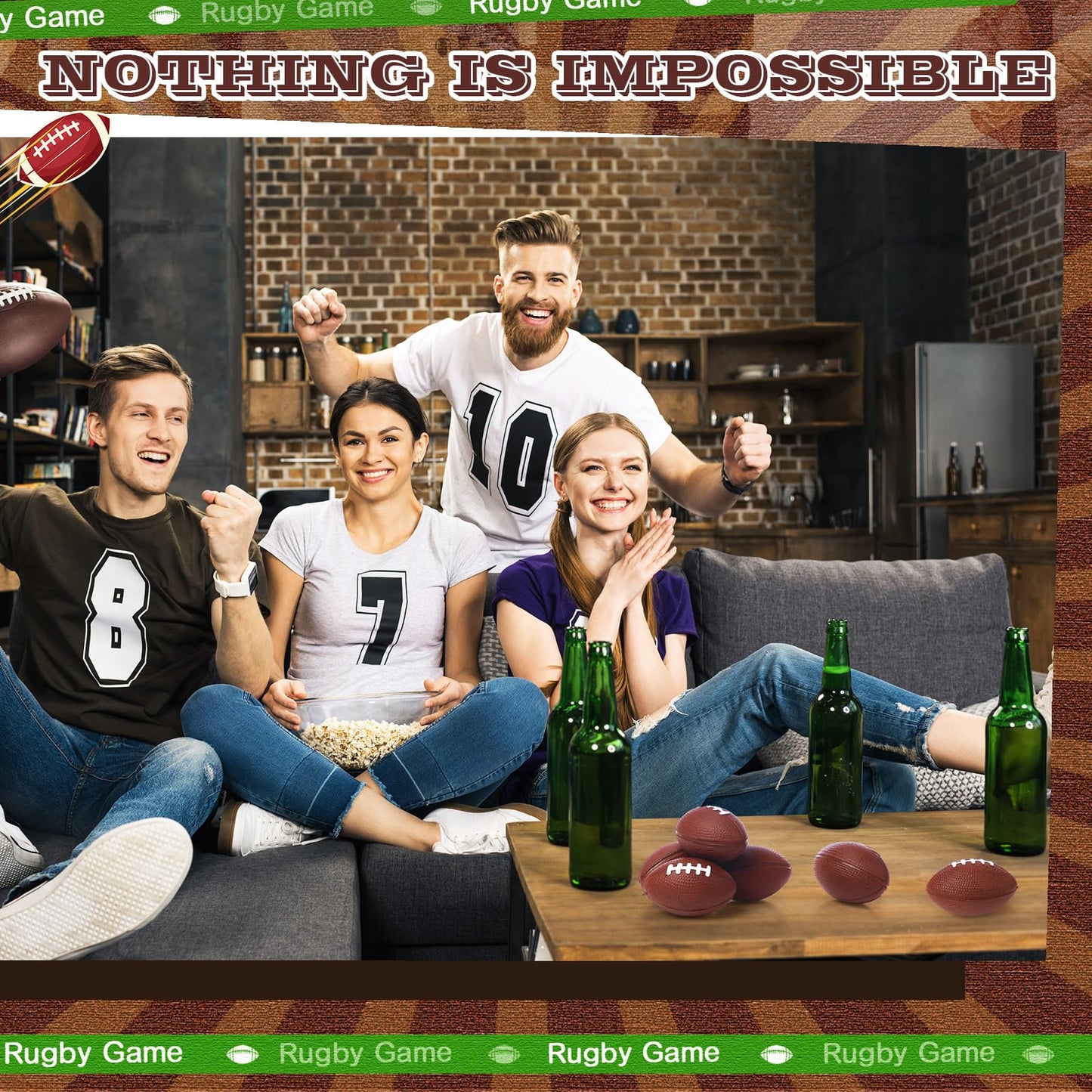 Blulu 30 Pack Mini Foam Footballs (2.17 inches) Dark Brown – Party Favors, Gifts & Fun Stress Balls