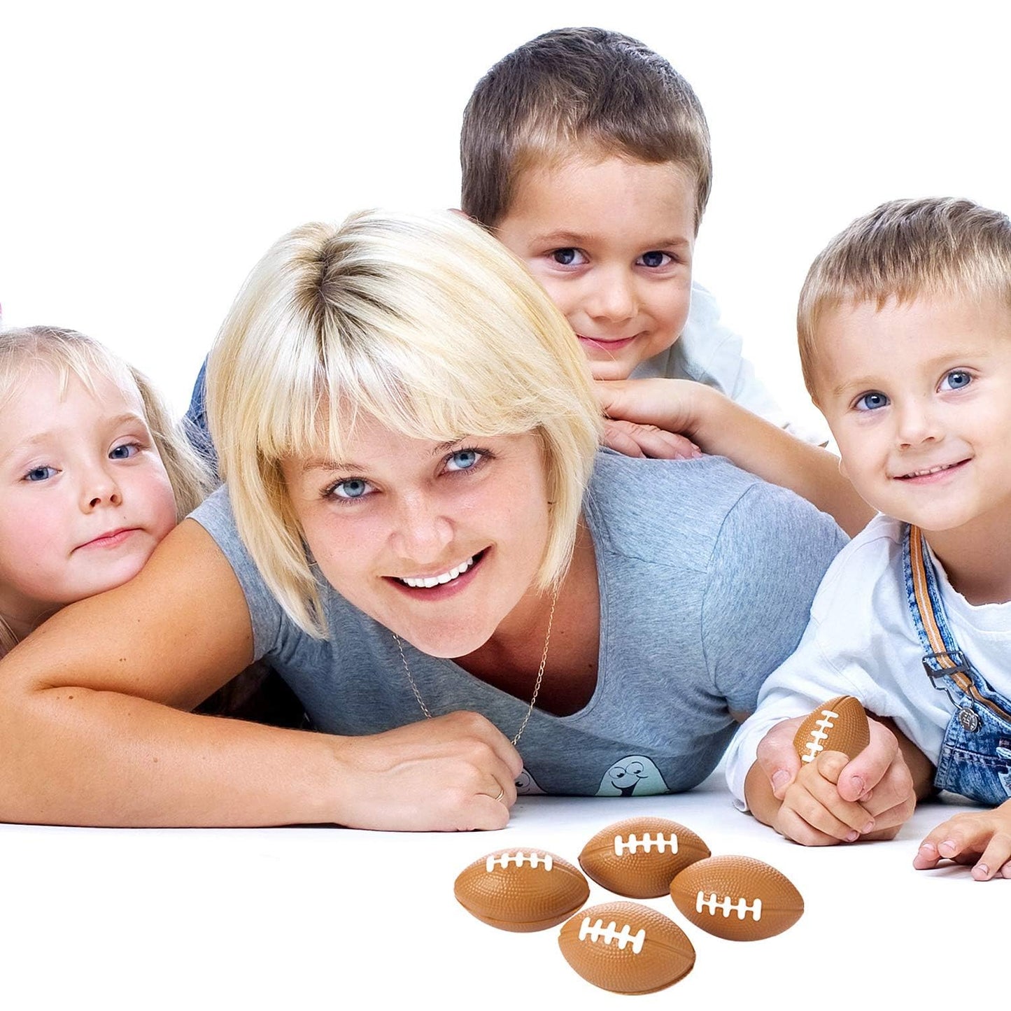 Blulu 50 Pack Mini Foam Footballs – 1.57-Inch Brown Foam Balls for Parties & Back-to-School