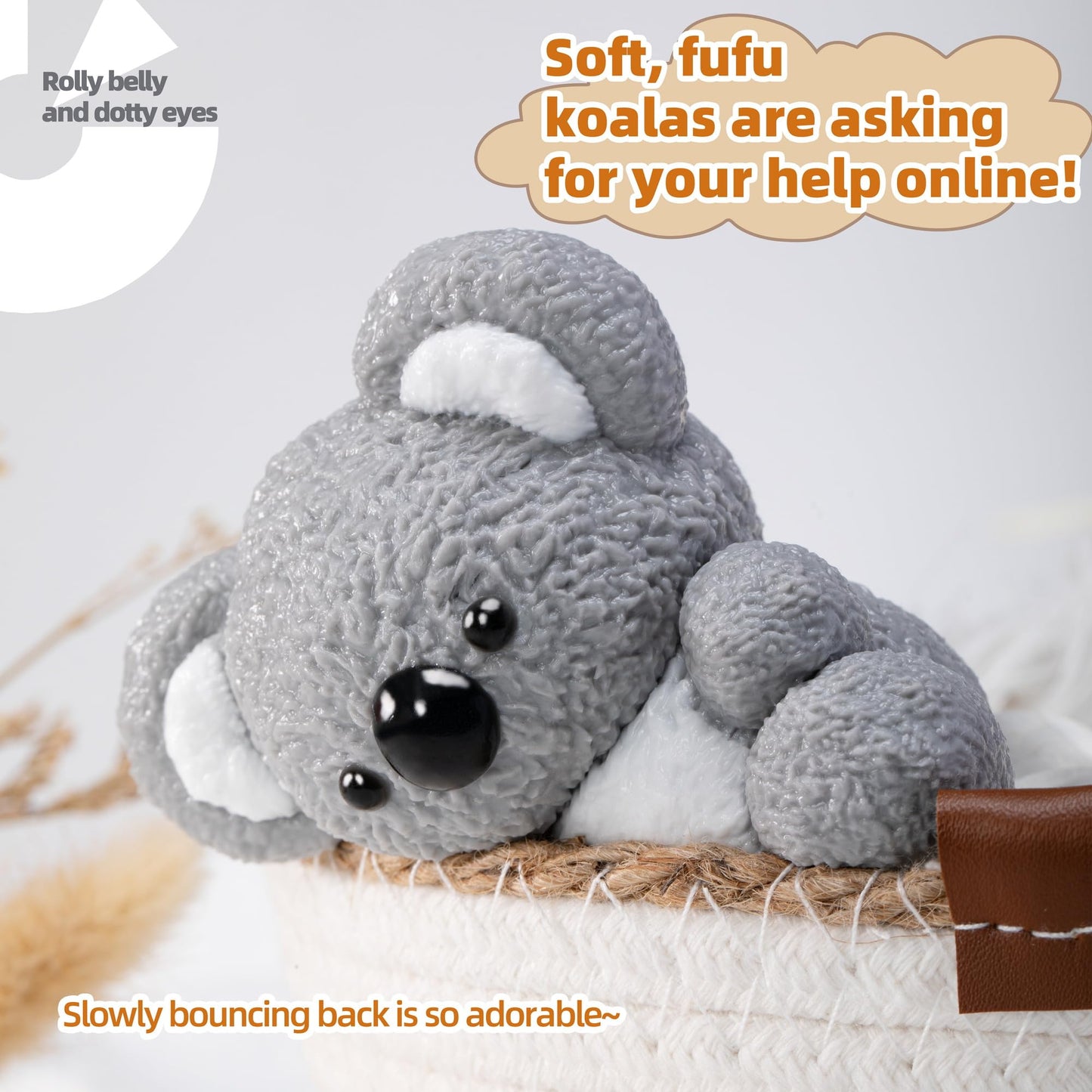 Blurphel Taba Koala Squishy Toy – Handmade Silicone Fidget for Kids & Adults