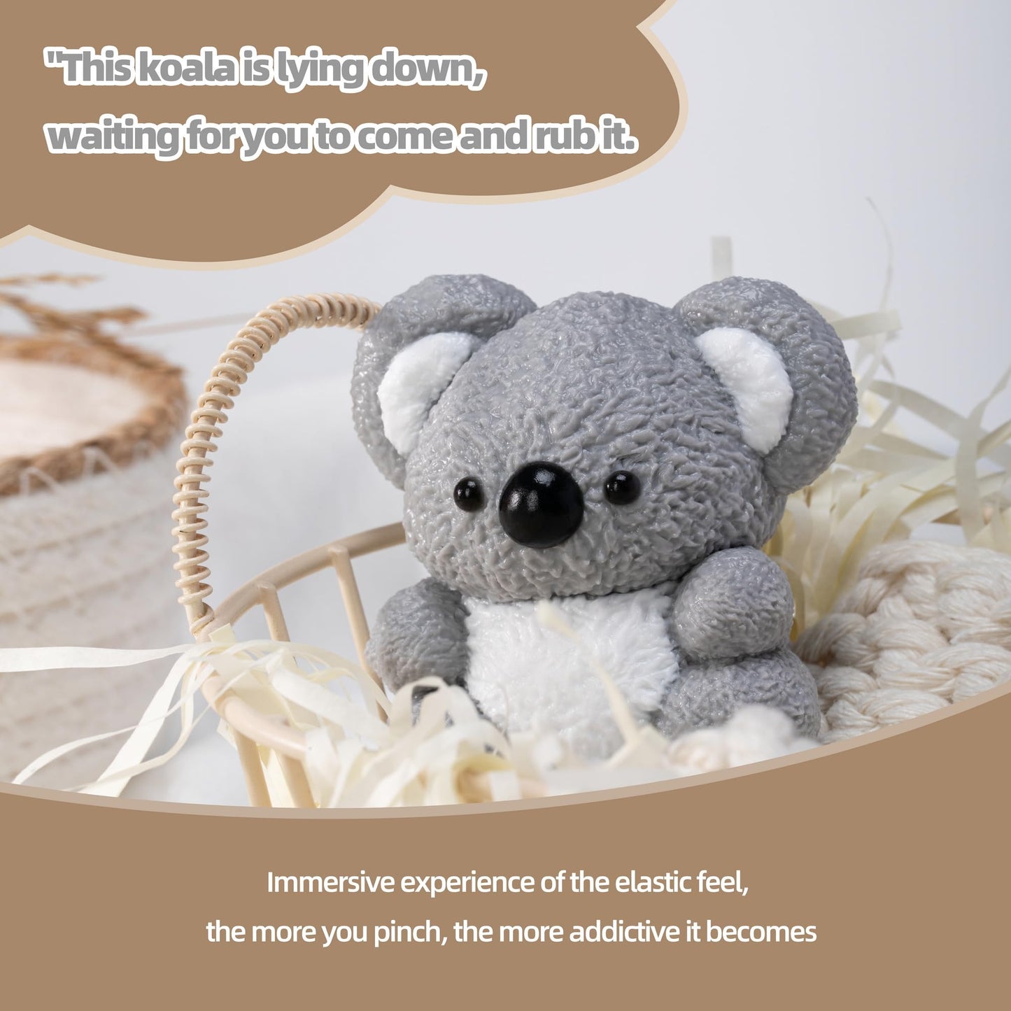 Blurphel Taba Koala Squishy Toy – Handmade Silicone Fidget for Kids & Adults