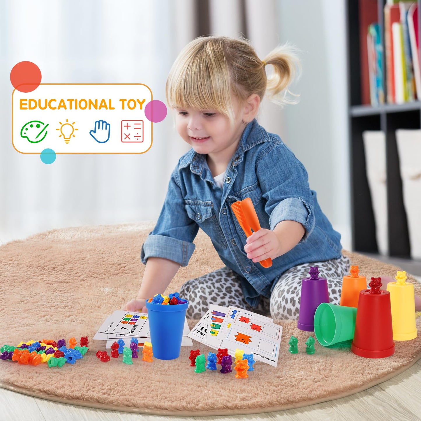 Bmag Counting Bears with Sorting Cups | Preschool STEM Toy for Ages 3–5