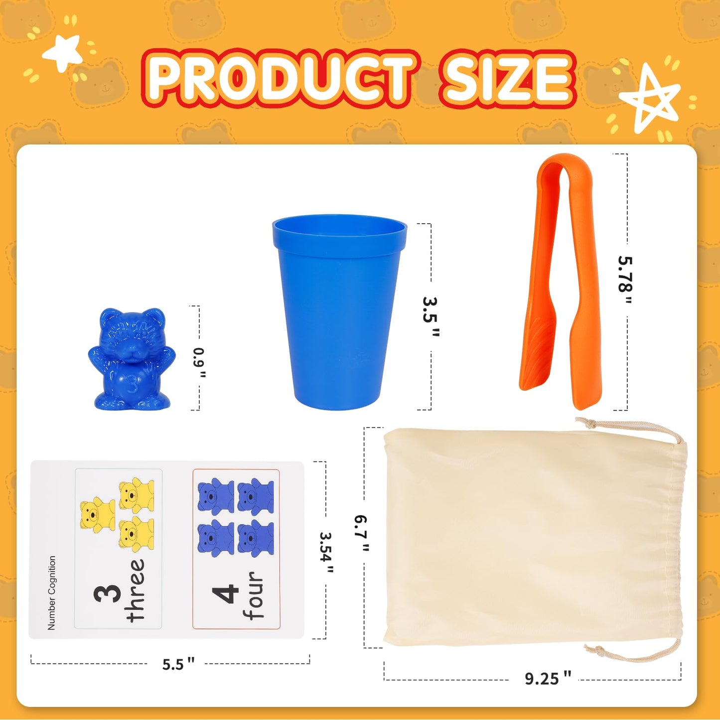Bmag Counting Bears with Sorting Cups | Preschool STEM Toy for Ages 3–5