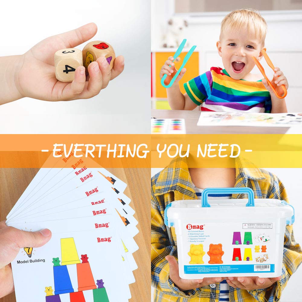Bmag Counting Bears with Sorting Cups – Preschool Math & STEM Toy