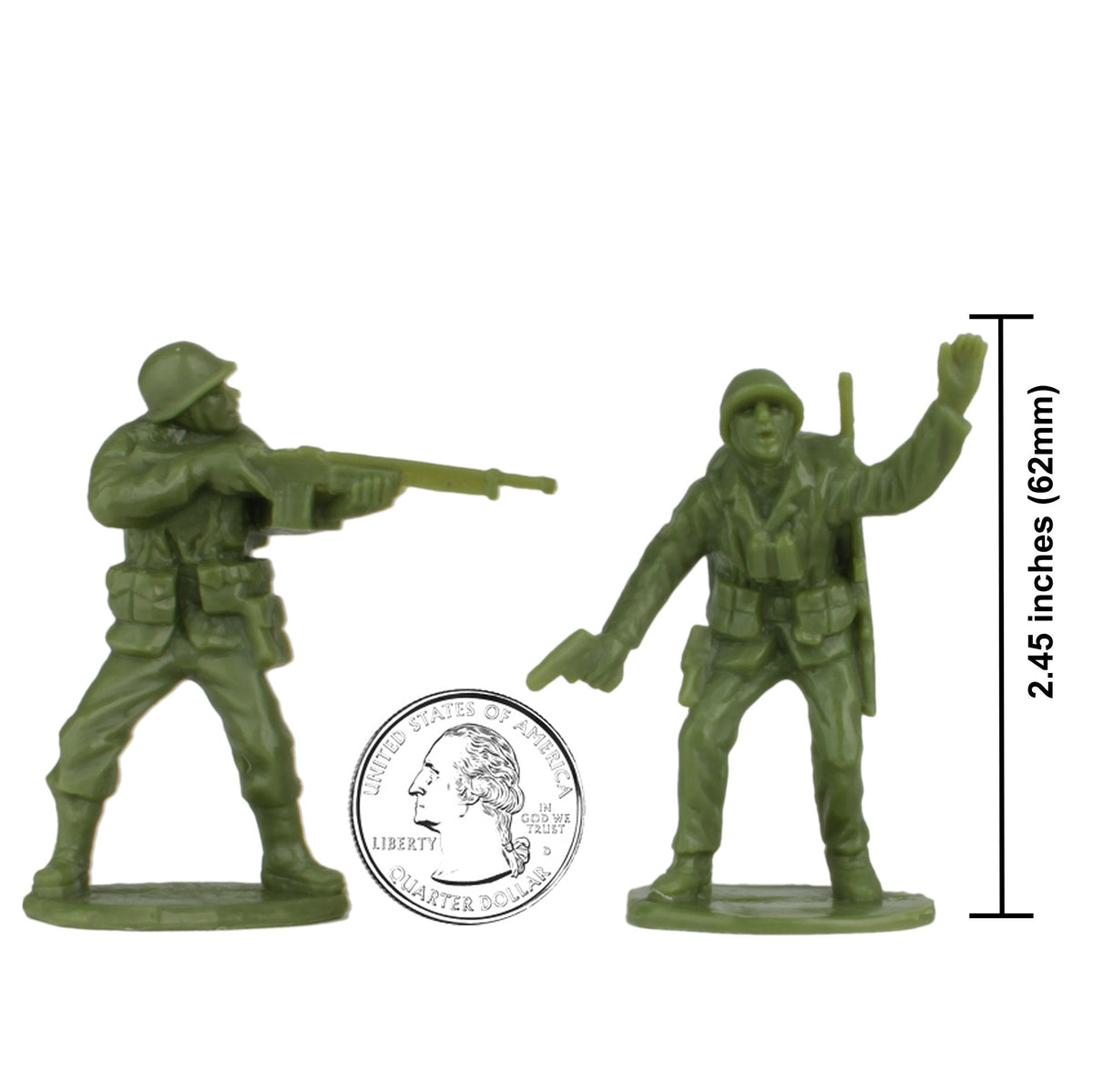 BMC Toys WW2 Iwo Jima Marines – 36-Piece Plastic Army Men, 1:32 Scale