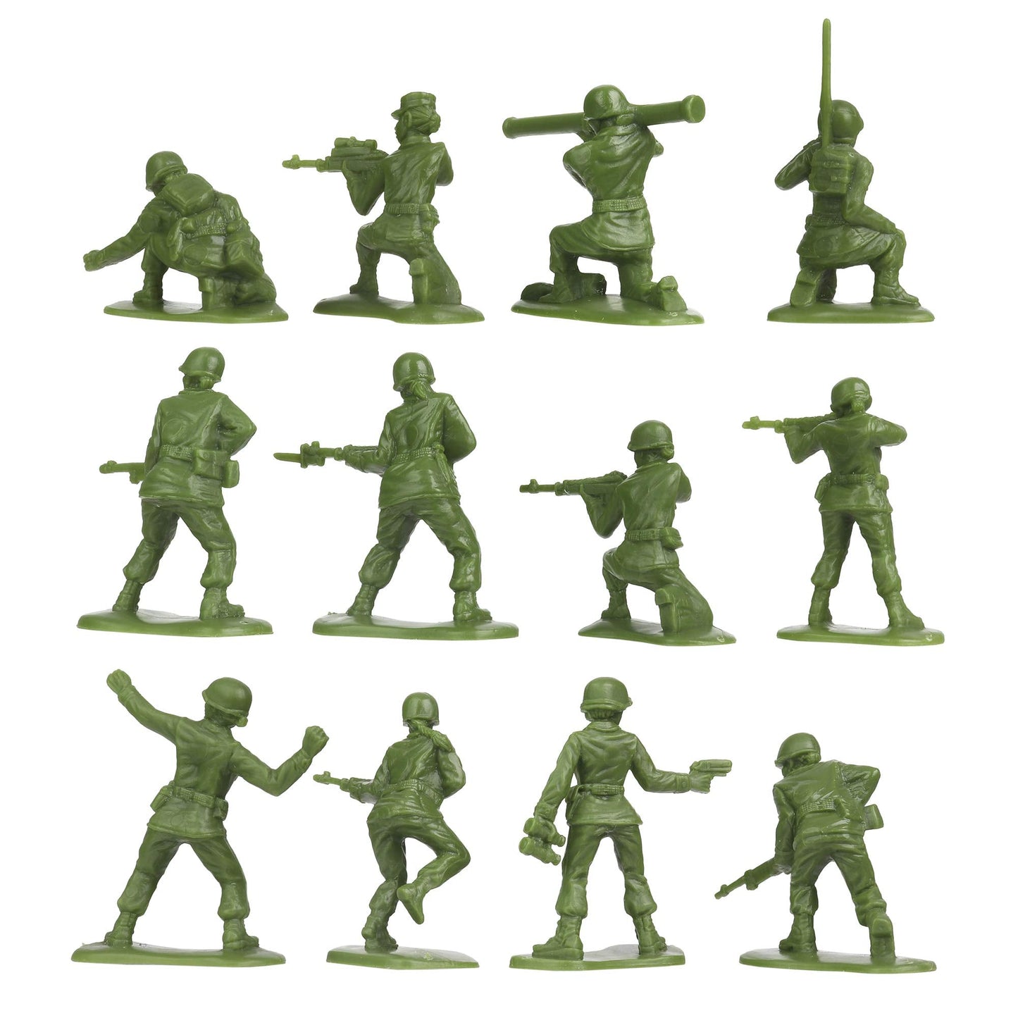 BMC Toys Plastic Army Women - 36pc OD Green Female Soldier Figures - Made in USA