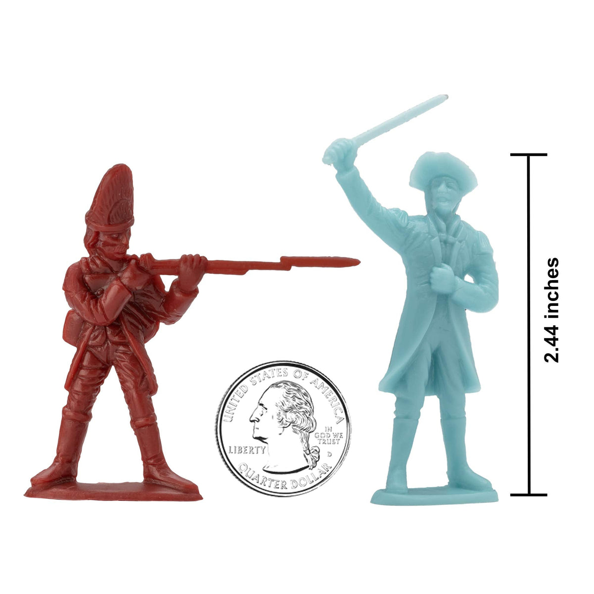 BMC Toys Revolutionary War 44-Piece Brandywine Battle Army Men – 1:32 Scale