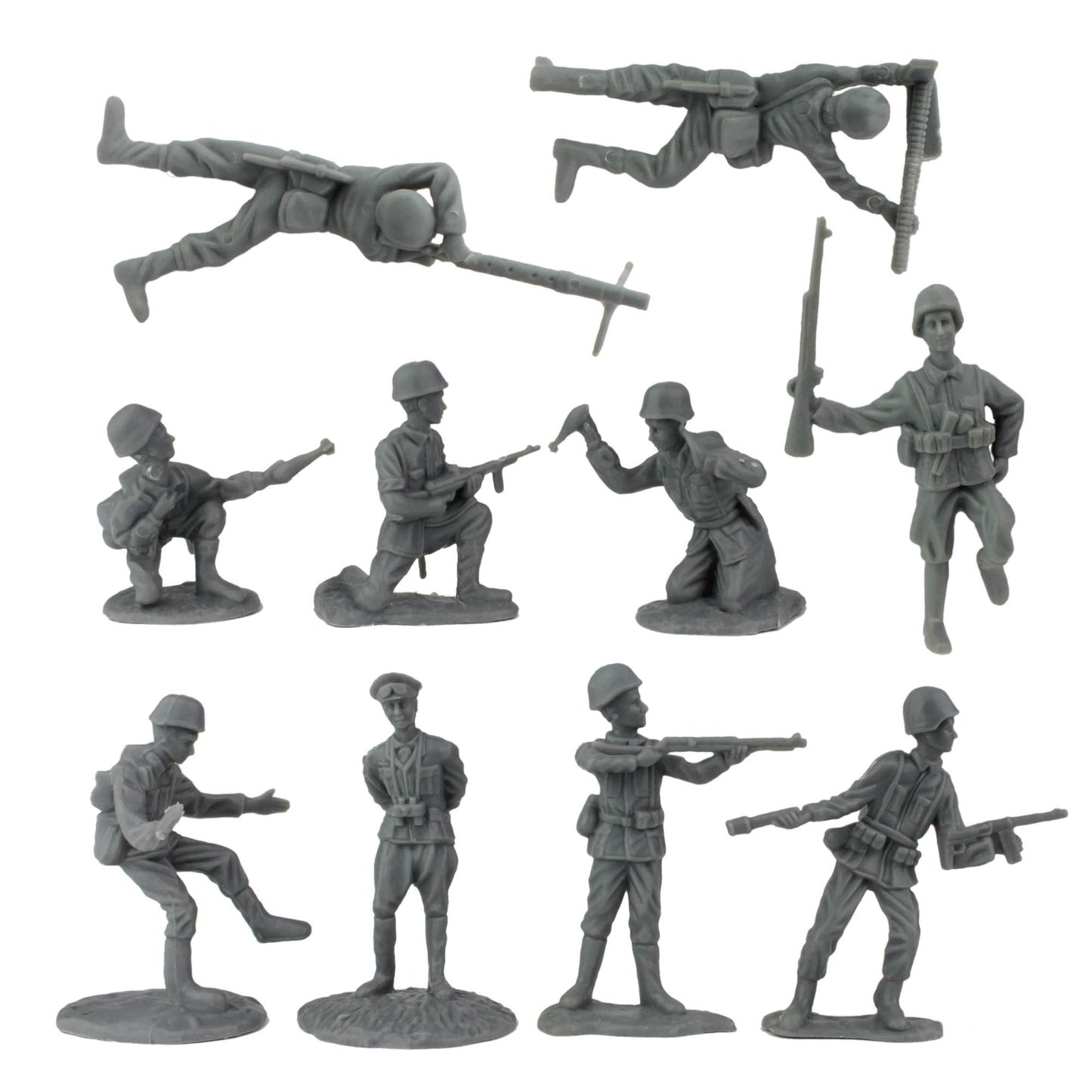 BMC Toys WW2 D-Day Tank Battle – 36pc Plastic Army Men Playset | 1:32 Scale