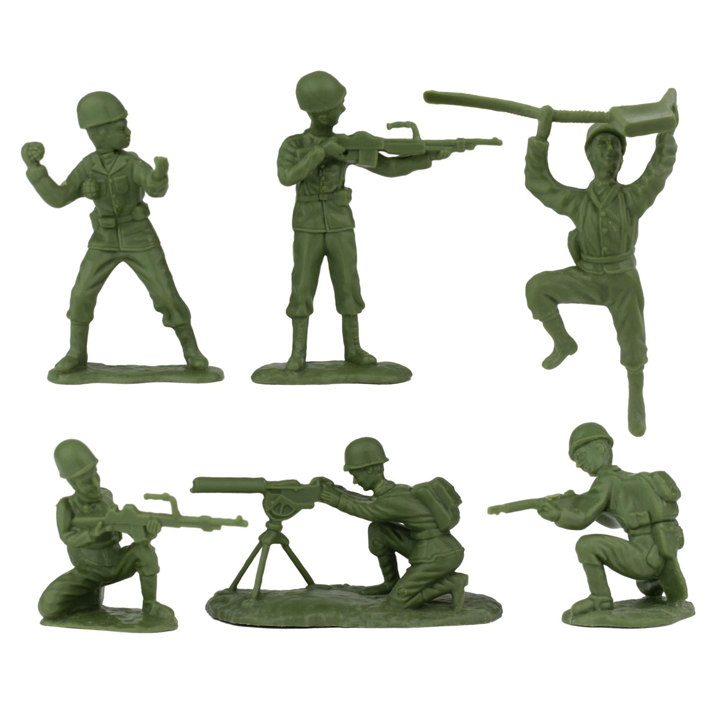 BMC Toys WW2 D-Day Tank Battle – 36pc Plastic Army Men Playset | 1:32 Scale