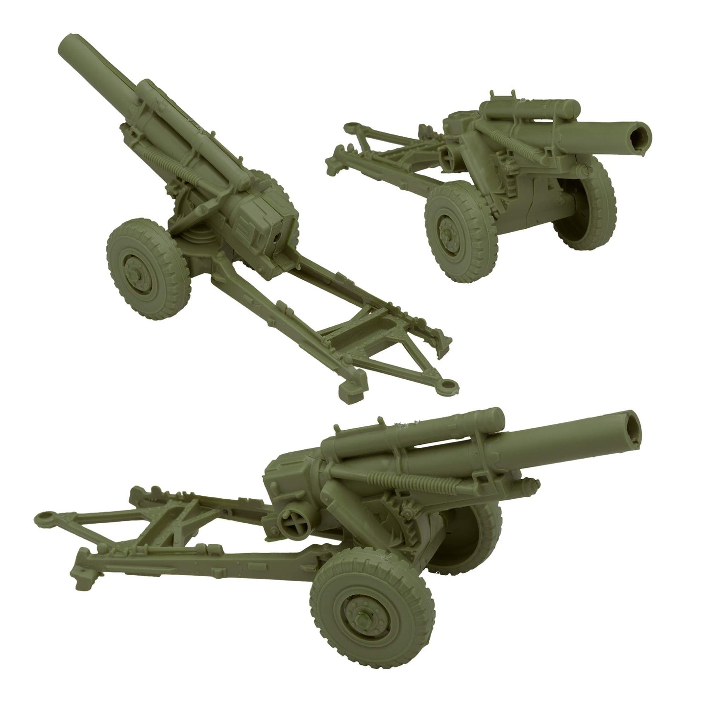 BMC Toys Classic Marx US Howitzers OD Green 3pc Field Artillery
