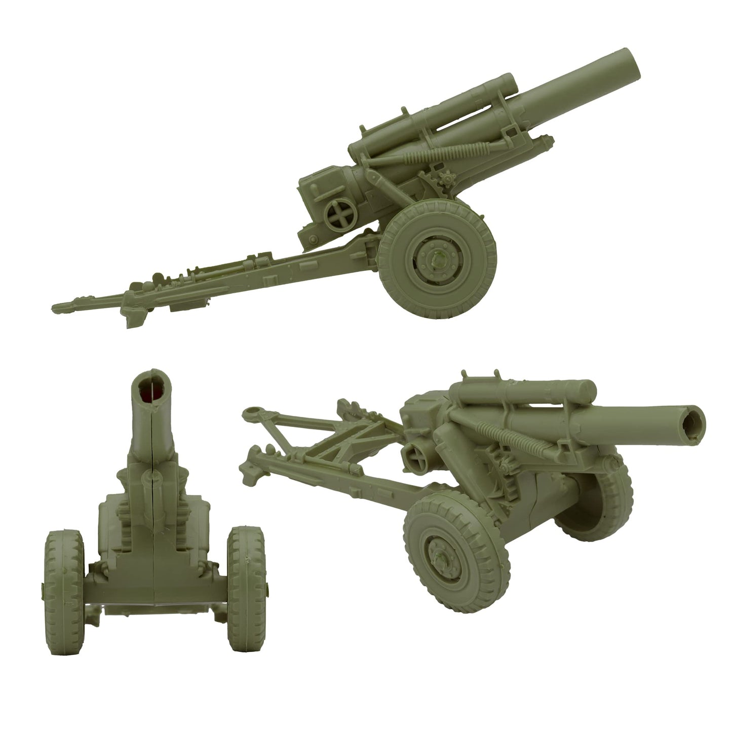 BMC Toys Classic Marx US Howitzers OD Green 3pc Field Artillery