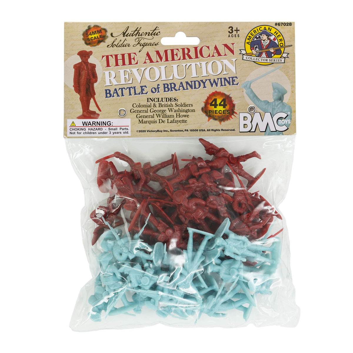 BMC Toys Revolutionary War 44-Piece Brandywine Battle Army Men – 1:32 Scale