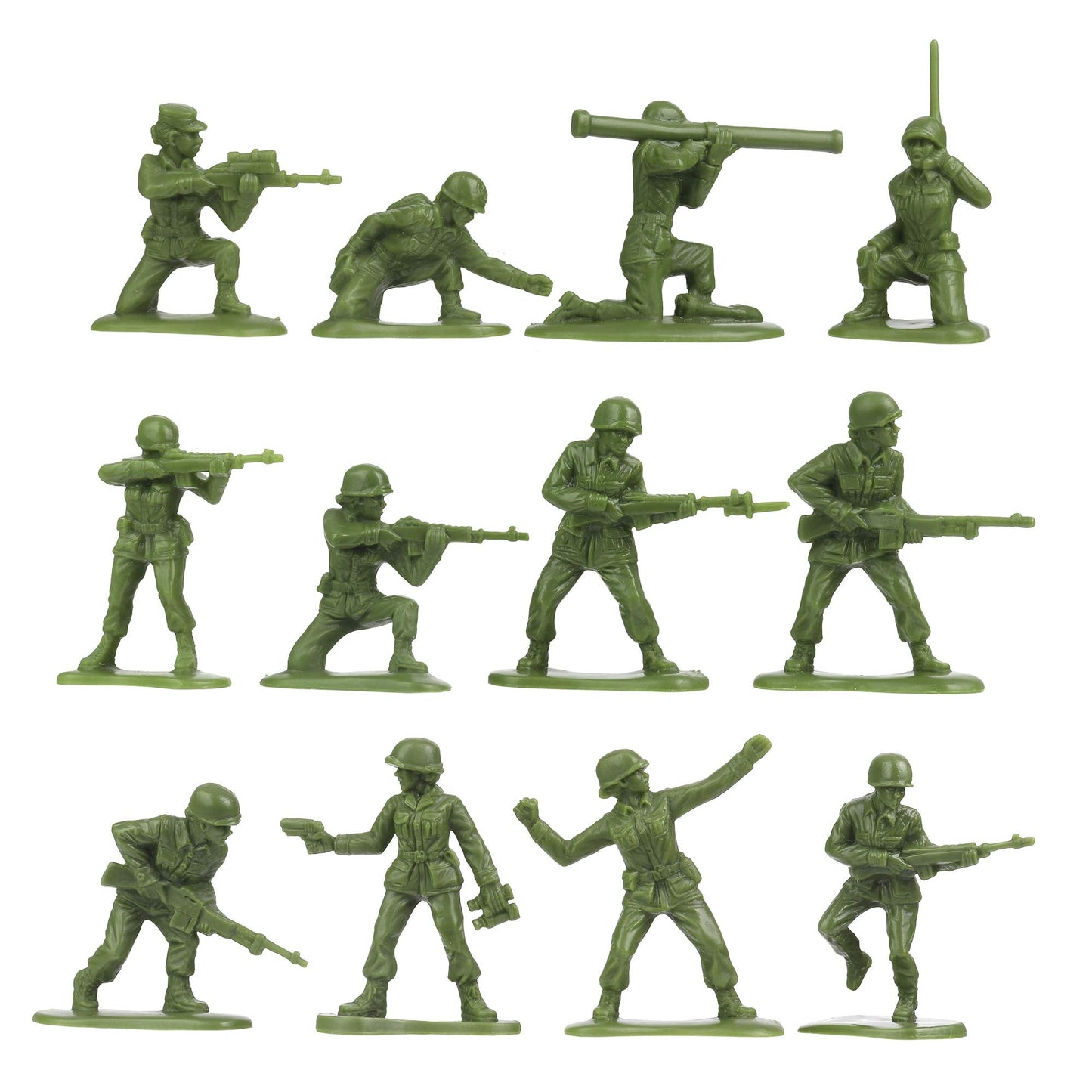 BMC Toys Plastic Army Women - 36pc OD Green Female Soldier Figures - Made in USA