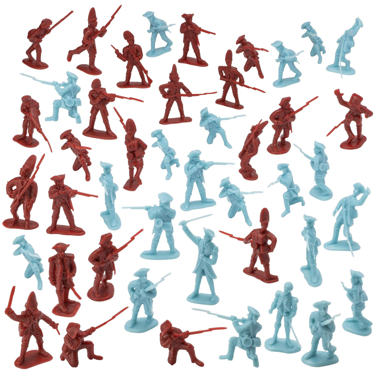 BMC Toys Revolutionary War 44-Piece Brandywine Battle Army Men – 1:32 Scale