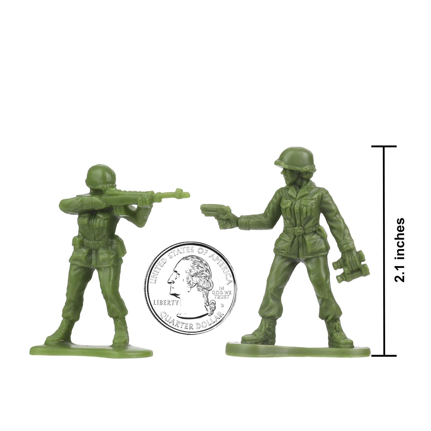 BMC Toys Plastic Army Women - 36pc OD Green Female Soldier Figures - Made in USA