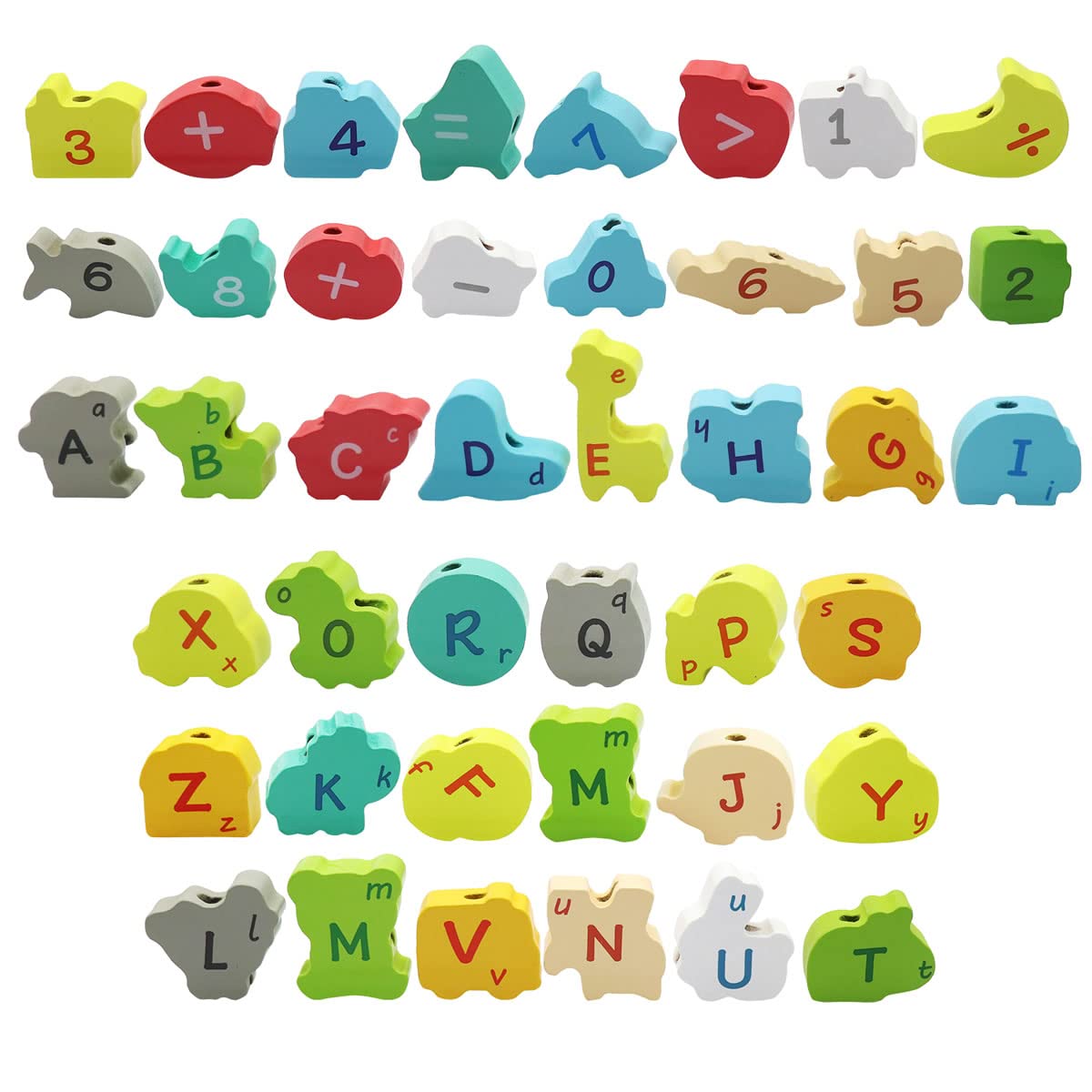 BMTOYS Wooden Lacing Beads – Montessori Threading Toys for 3+ Years | Fine Motor & Creative Play
