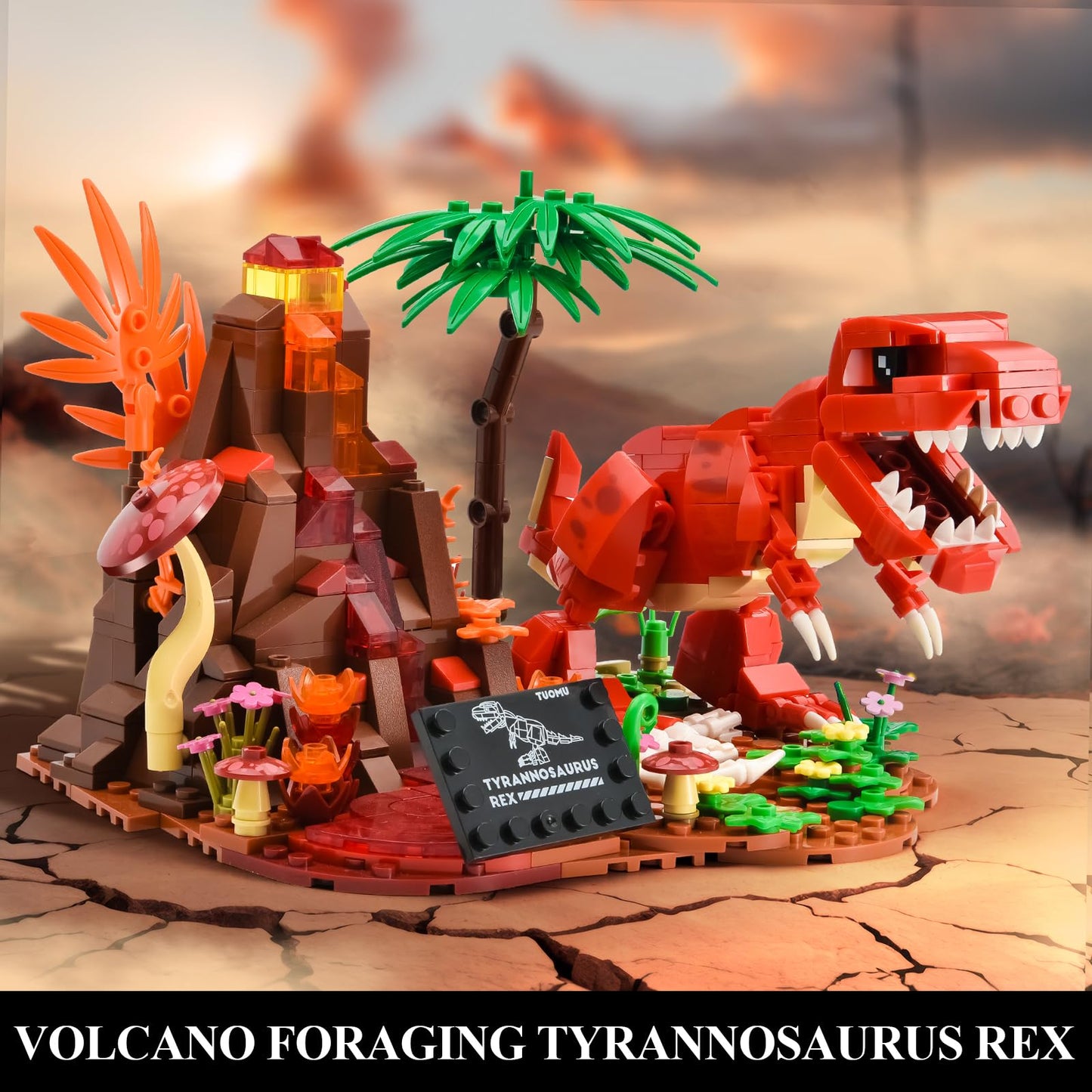BNG Dinosaur Building Set for Adults — Tyrannosaurus Rex Desktop Decoration (559 PCS)
