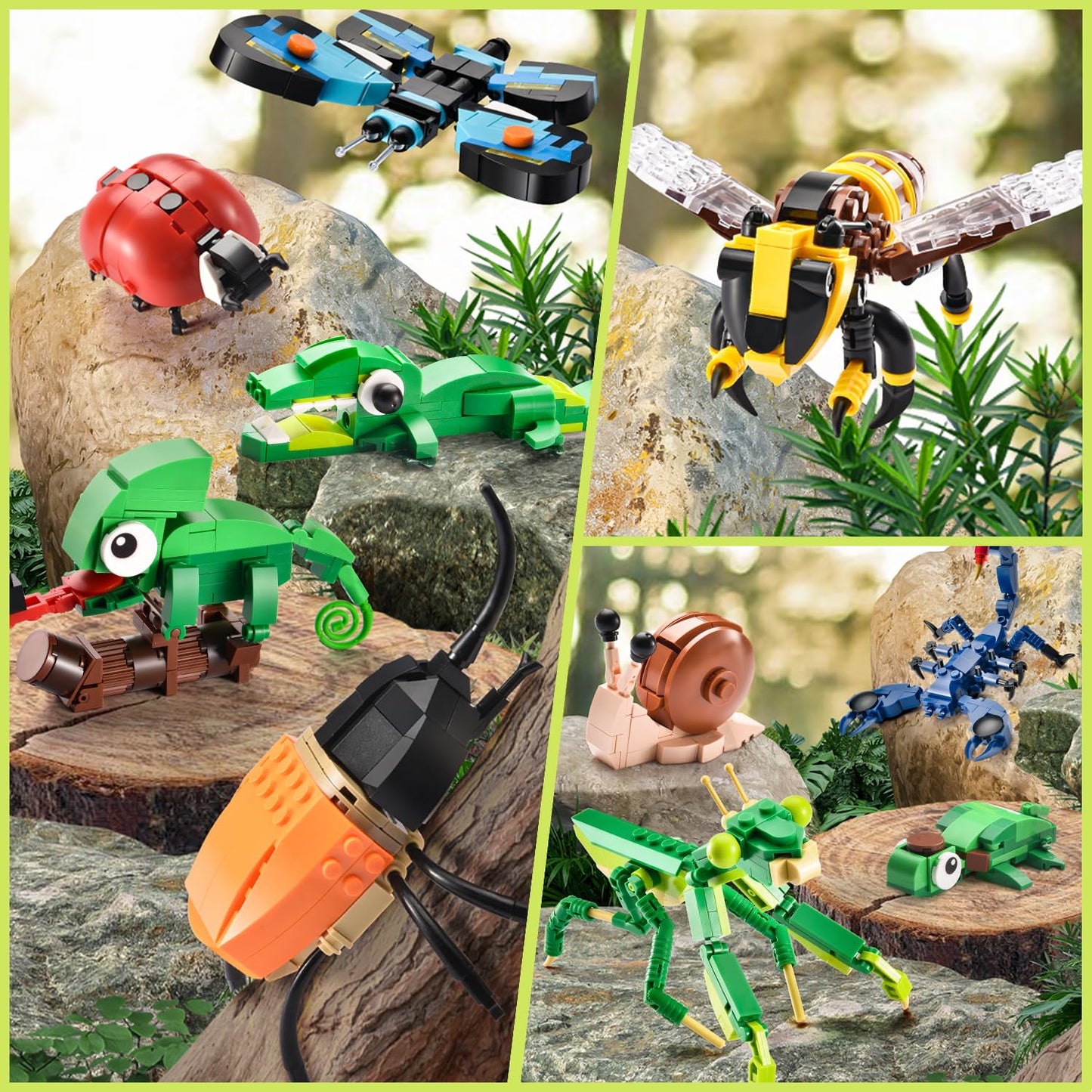 BNG Insects Collection Building Set for Kids – 946 Pieces, 10 Bug Figures