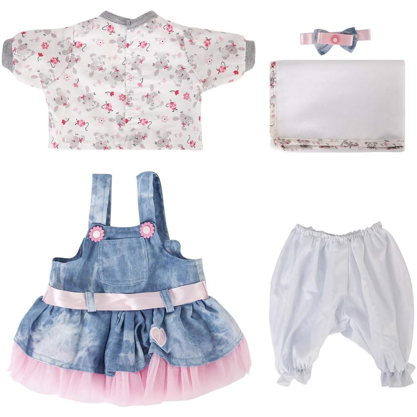 BNNPUU Reborn Baby Dolls Clothes - Little Lion 6pc Outfit Set for 17-23 inch Dolls