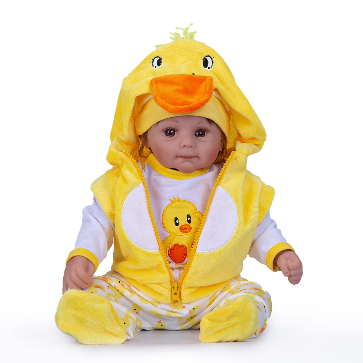 BNNPUU Reborn Baby Doll Clothes – 5-Piece Yellow Duck Set for 17-23 Inch Dolls