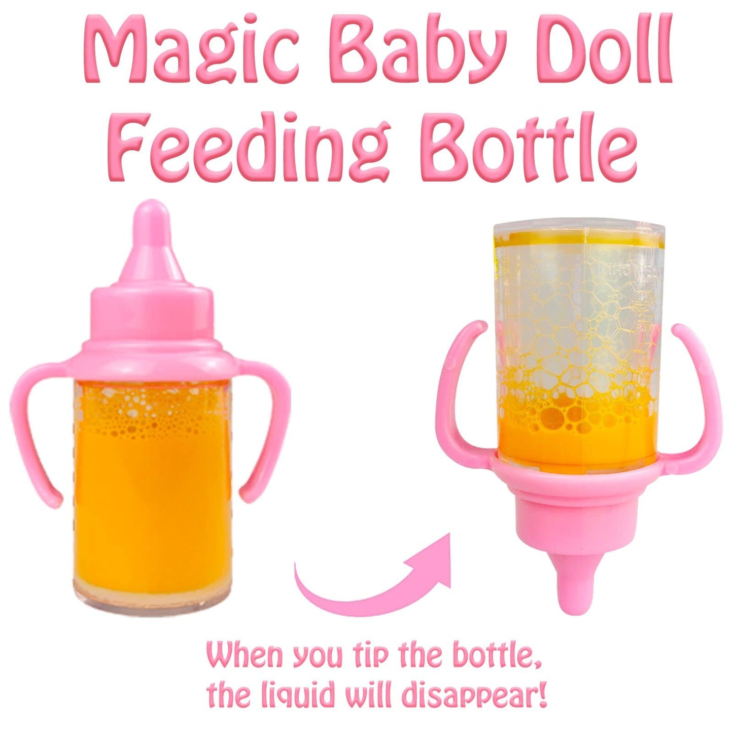 BNUZEIYI Baby Doll Accessories Set – Diaper Bag, Bottles & Care Kit for 14-16 and 18-Inch Dolls