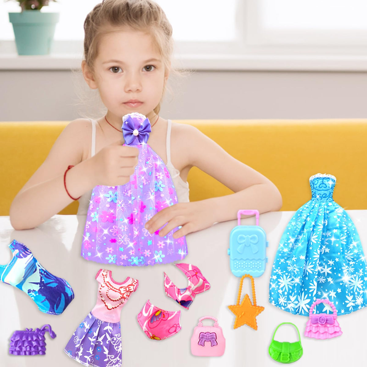 BNUZEIYI 11.5 Inch Doll Clothes Set – Princess Dresses & Accessories