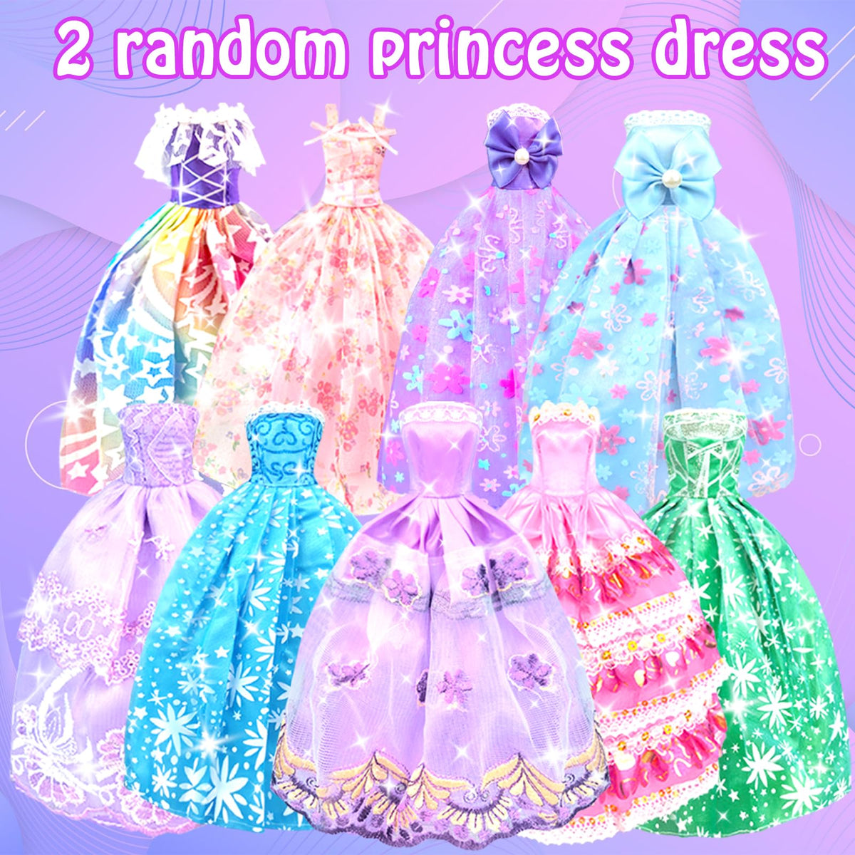 BNUZEIYI 11.5 Inch Doll Clothes Set – Princess Dresses & Accessories