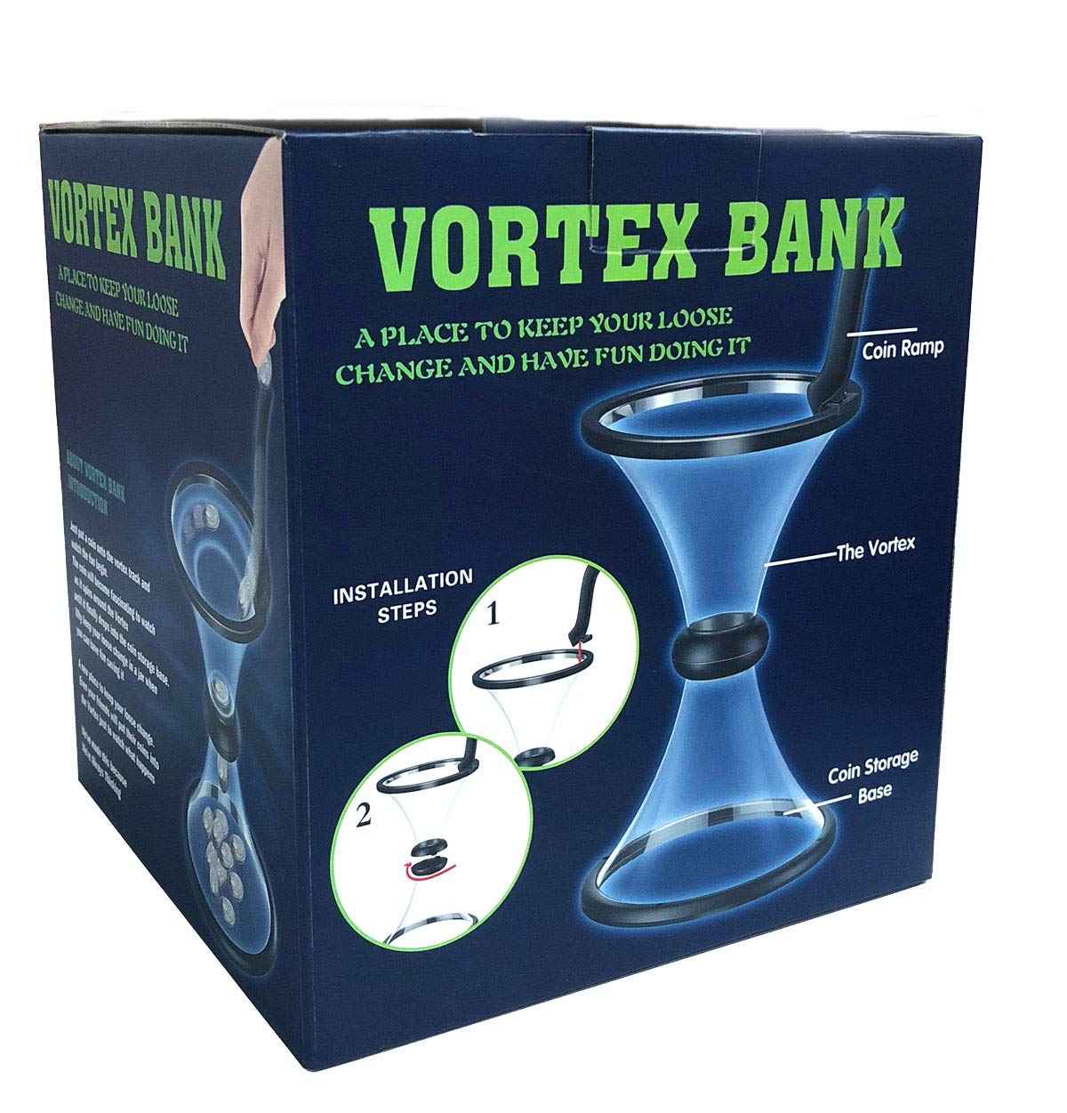 Bo-Toys Vortex Gravity Defying Coin Bank – 16-Inch Educational Coin Display